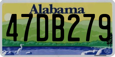 AL license plate 47DB279