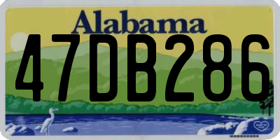 AL license plate 47DB286
