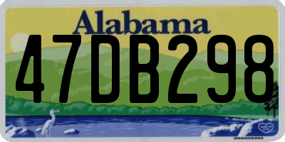 AL license plate 47DB298
