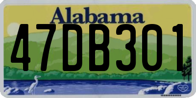 AL license plate 47DB301