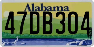 AL license plate 47DB304