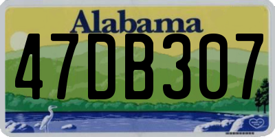 AL license plate 47DB307