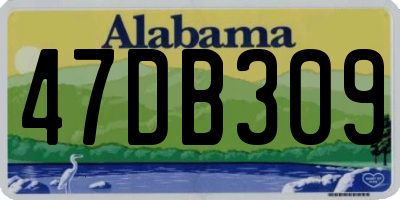 AL license plate 47DB309
