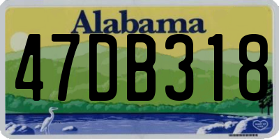 AL license plate 47DB318