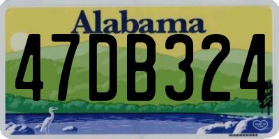 AL license plate 47DB324