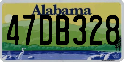 AL license plate 47DB328