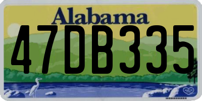 AL license plate 47DB335