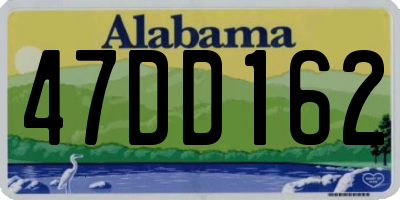 AL license plate 47DD162