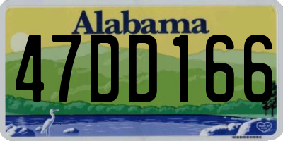 AL license plate 47DD166