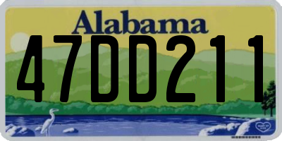 AL license plate 47DD211