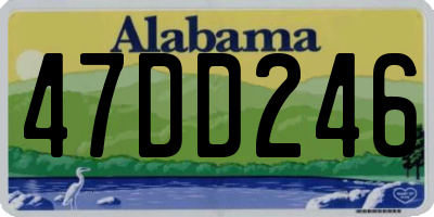 AL license plate 47DD246