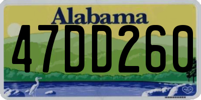 AL license plate 47DD260