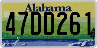 AL license plate 47DD261