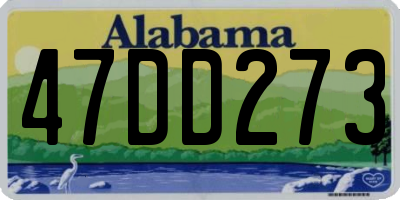 AL license plate 47DD273