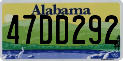 AL license plate 47DD292