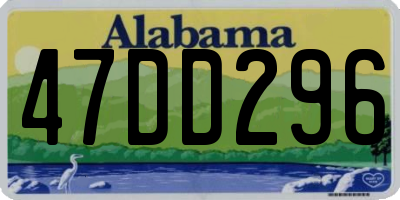 AL license plate 47DD296