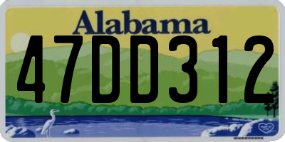 AL license plate 47DD312