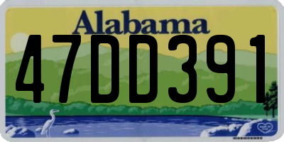 AL license plate 47DD391