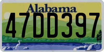 AL license plate 47DD397