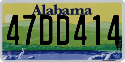 AL license plate 47DD414