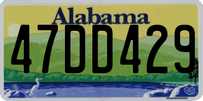 AL license plate 47DD429