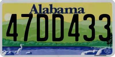 AL license plate 47DD433