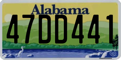 AL license plate 47DD441