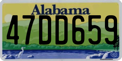 AL license plate 47DD659