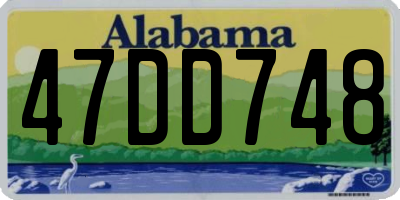 AL license plate 47DD748