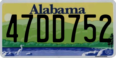 AL license plate 47DD752