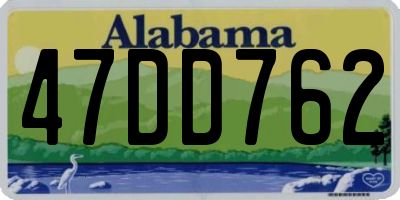 AL license plate 47DD762