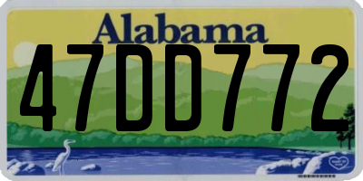 AL license plate 47DD772