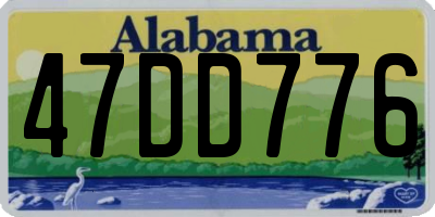 AL license plate 47DD776