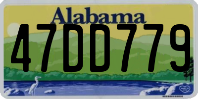 AL license plate 47DD779