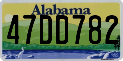 AL license plate 47DD782