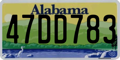 AL license plate 47DD783