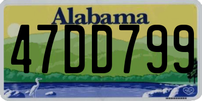 AL license plate 47DD799