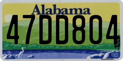 AL license plate 47DD804