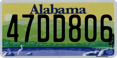 AL license plate 47DD806