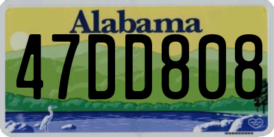 AL license plate 47DD808