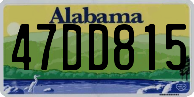 AL license plate 47DD815