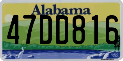 AL license plate 47DD816