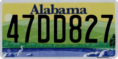 AL license plate 47DD827