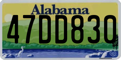 AL license plate 47DD830