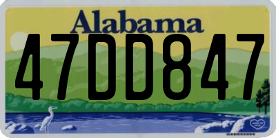 AL license plate 47DD847