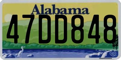 AL license plate 47DD848