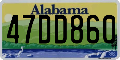 AL license plate 47DD860