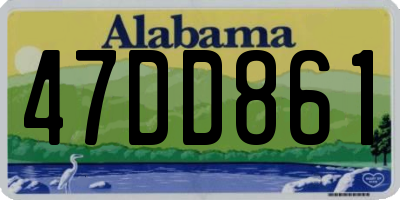 AL license plate 47DD861