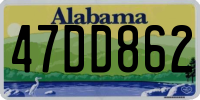AL license plate 47DD862