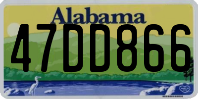 AL license plate 47DD866